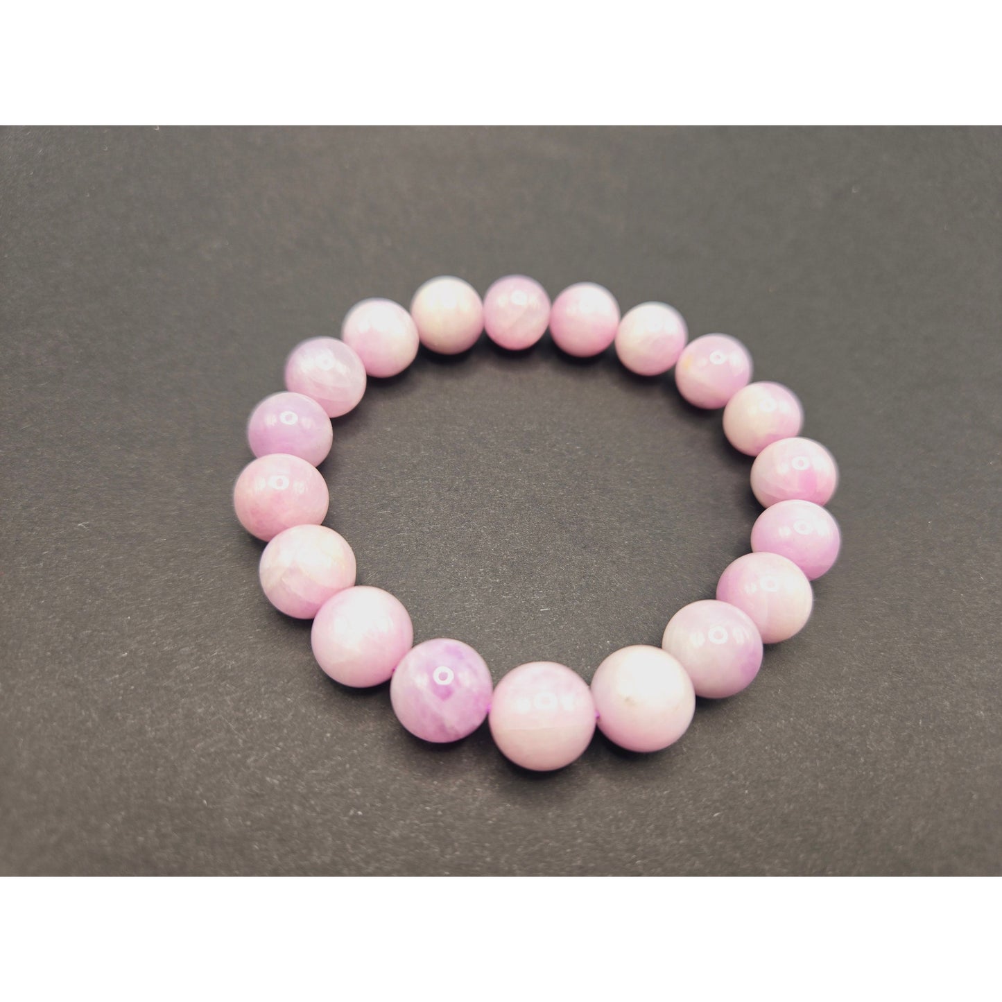 Natural Crystal (Spodumene) Bead Bracelet 8 mm