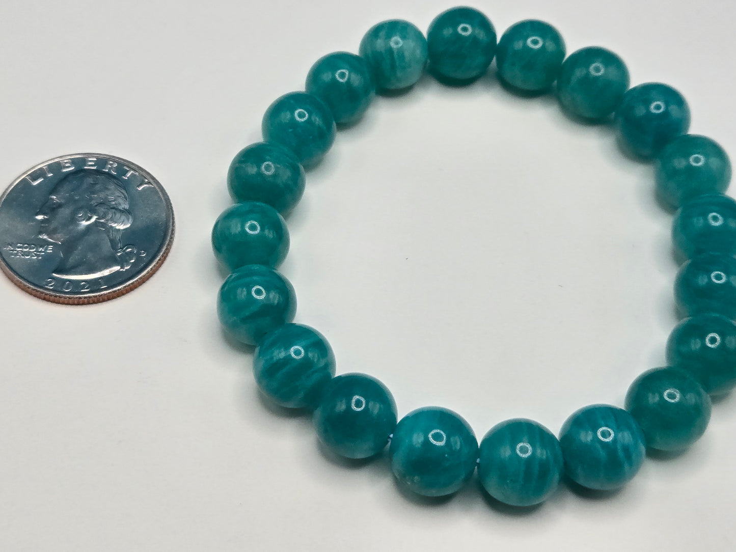 Natural Amazonite Bead bracelet 9mm