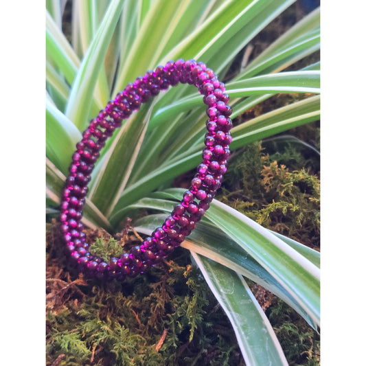 Natural Amethyst Bead Bracelet