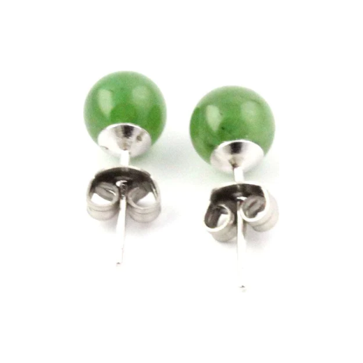 Natural Jade Studs