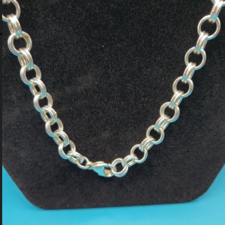 Classic Double Cable Sterling Silver Chocker Necklace