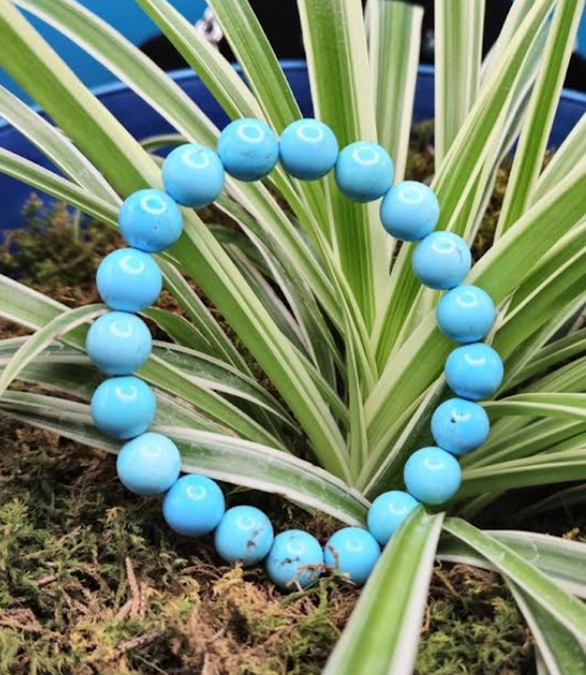 Turquois Bead bracelet (Color Dyed ) 10mm